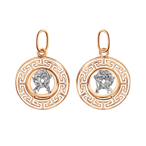 Кулон из золота 585 пробы ГОЛДЕН ГЛОБ КрСВПблз