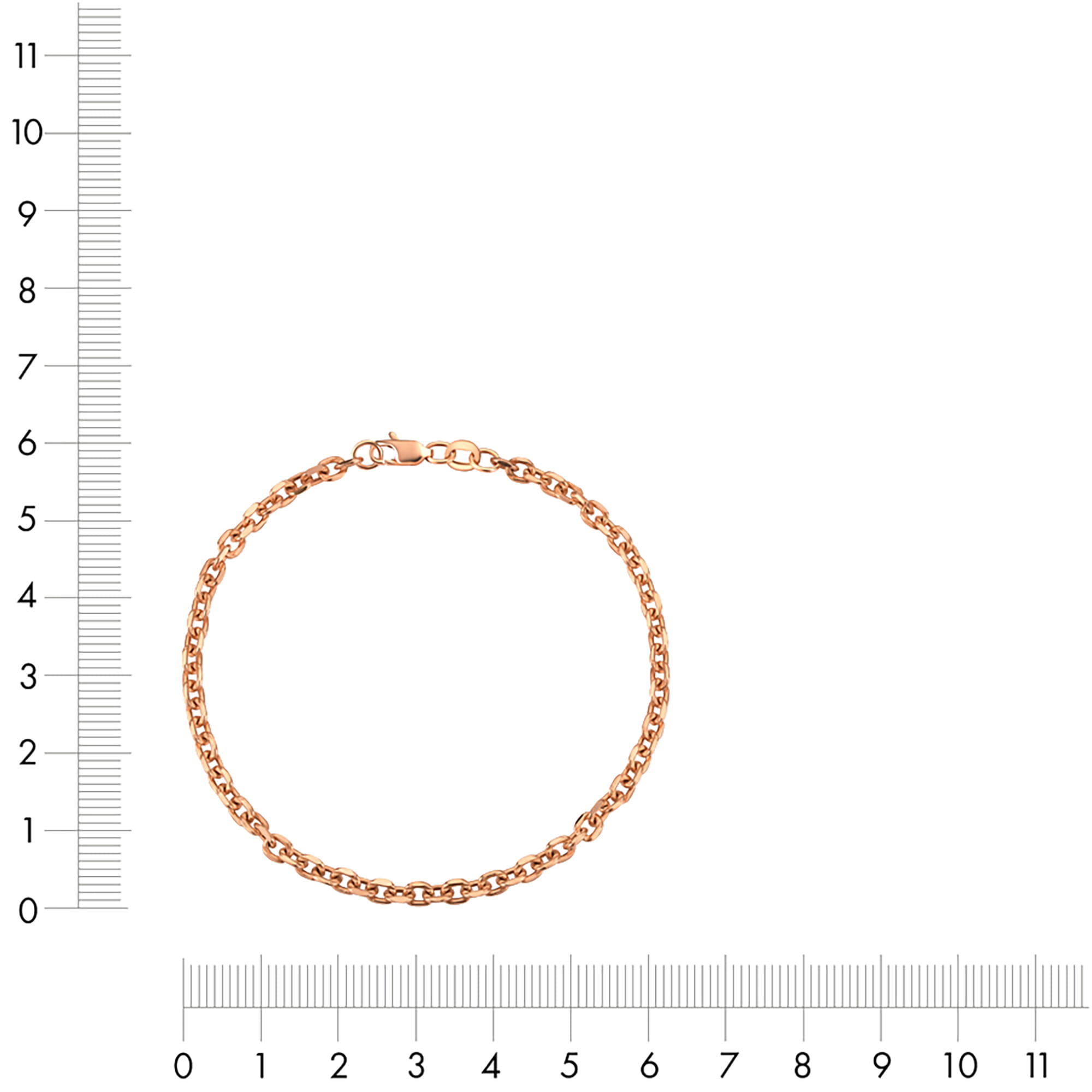 Браслет из золота 585 пробы KRASTSVETMET НБ 12-205ПГ d.0.80 Золото 585 пр.