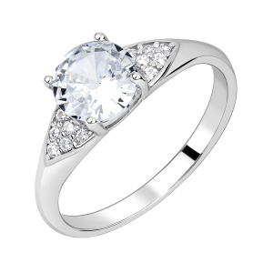 Кольцо из серебра 925 пробы с фианитом JUVEDEL КЛ-5500