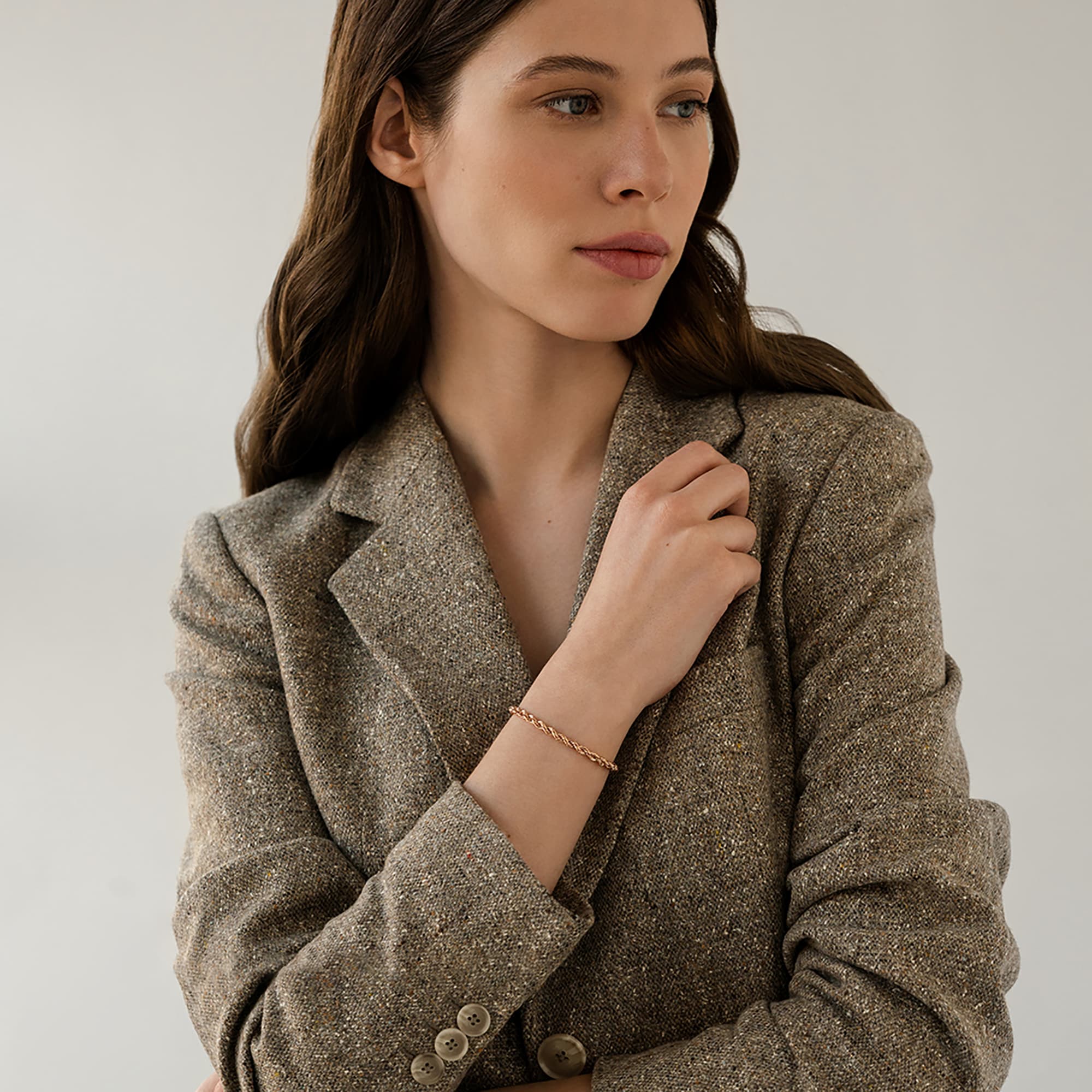 Браслет из золота 585 пробы KRASTSVETMET НБ 12-099 d.0.70 Золото 585 пр.