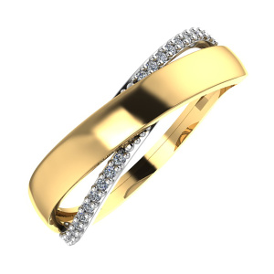 Кольцо из золота 585 пробы с фианитом SANIS 01-118646