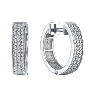 Серьги из серебра 925 пробы с фианитом TALANT 11-72-0001-21360