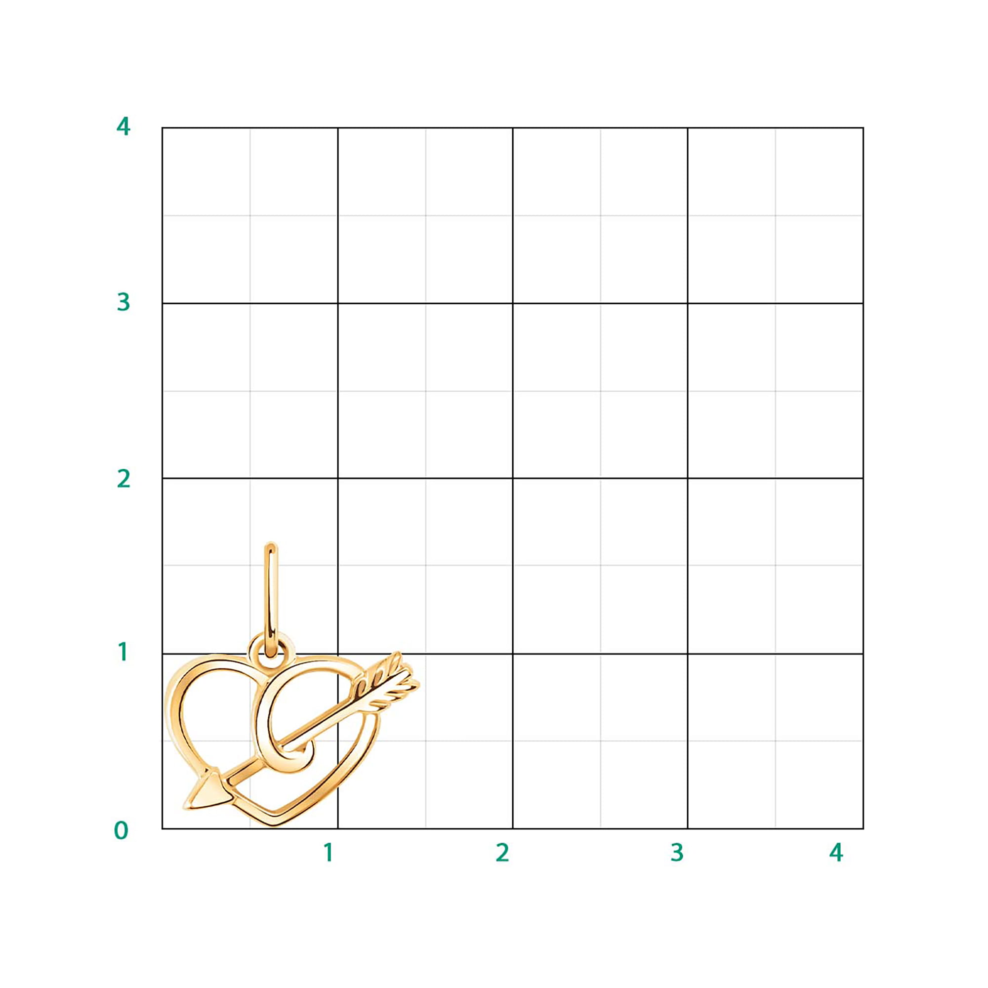 Кулон из золота 585 пробы ATOLL 50118 Золото 585 пр.