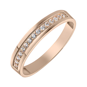 Кольцо из золота 585 пробы с фианитом МАГНАТ 12967