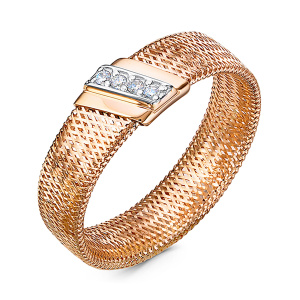 Кольцо из золота 585 пробы с фианитом DEL'TA дф1101875р