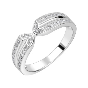 Кольцо из серебра 925 пробы с фианитом JUVEDEL КЛ-5207М