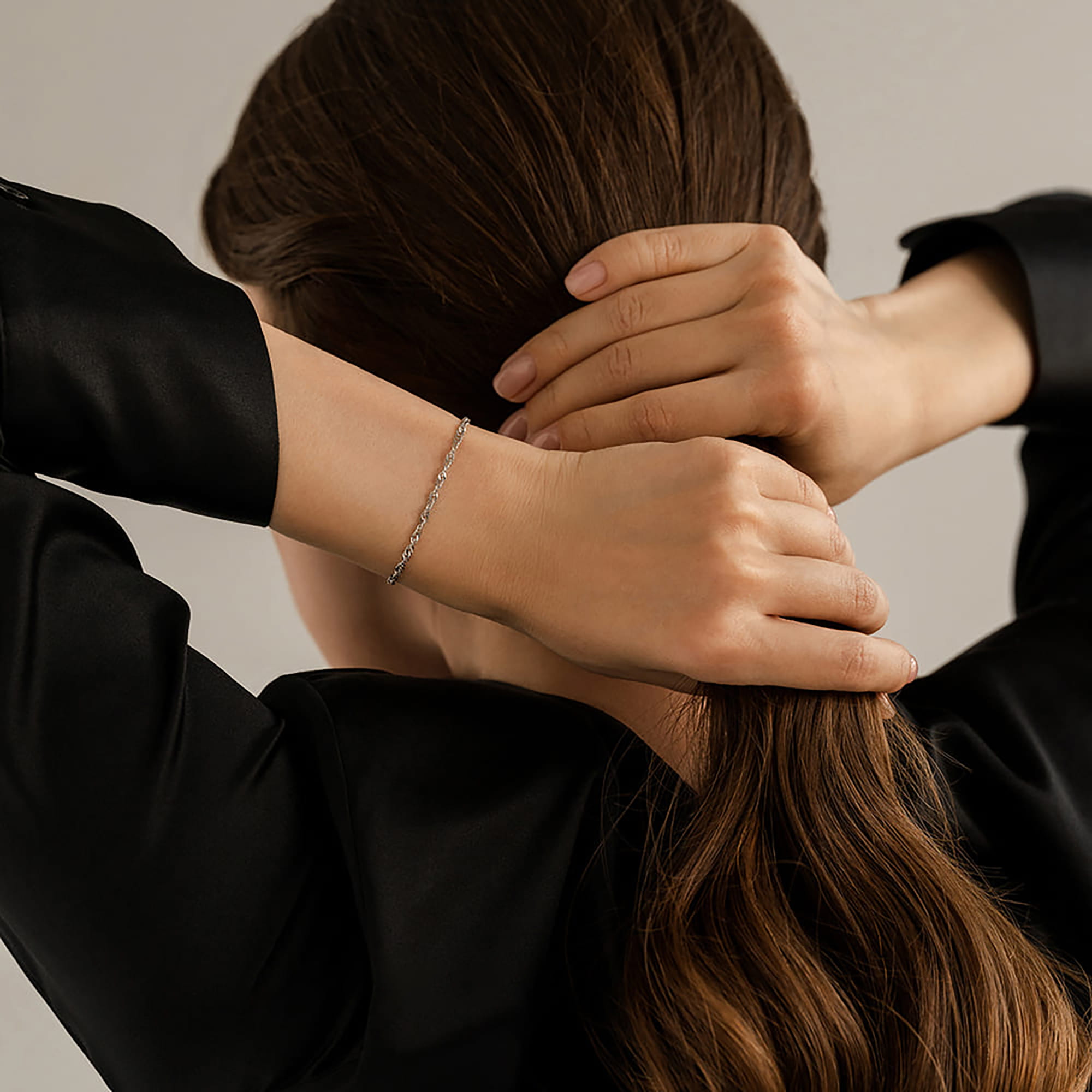 Браслет из серебра 925 пробы KRASTSVETMET НБ 22-028Ю-3  d.0.40 Серебро 925 пр.