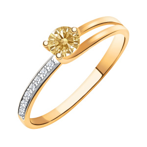 Кольцо из золота 585 пробы с фианитом ATOLL 10729sw11