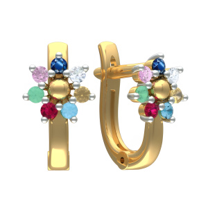 Серьги из золота 585 пробы SANIS 01-217573