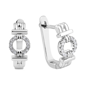 Серьги из серебра 925 пробы с фианитом JUVEDEL СЛ-5310