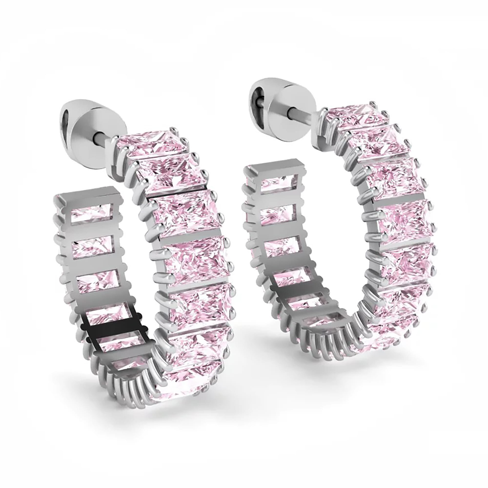 Серьги из серебра 925 пробы с фианитом COUPLE STUDIO 20105300_Baguette Серебро 925 пр.