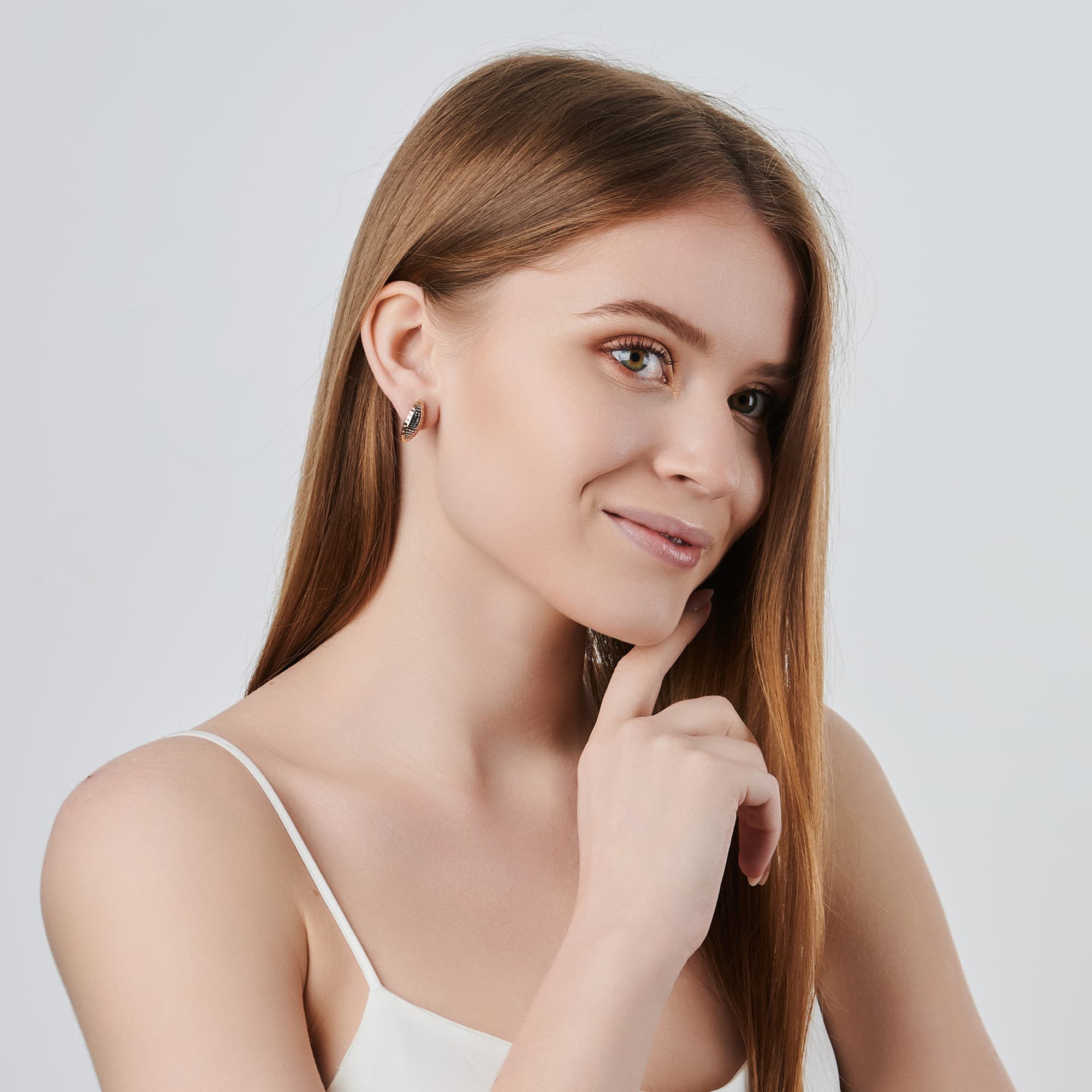 Серьги из золота 585 пробы ГОЛДЕН ГЛОБ Срг07-01 Золото 585 пр.