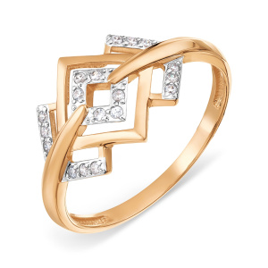 Кольцо из золота 585 пробы с фианитом KARATOV Т14701А360