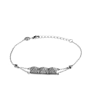 Браслет из серебра 925 пробы с фианитом FIDELIS XB0055