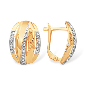 Серьги из золота 585 пробы с фианитом EFREMOV С13219867