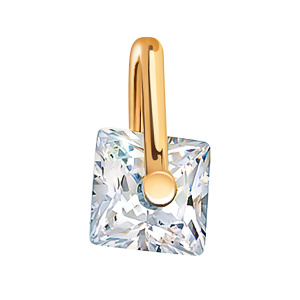 Кулон из золота 585 пробы с фианитом ATOLL 5142