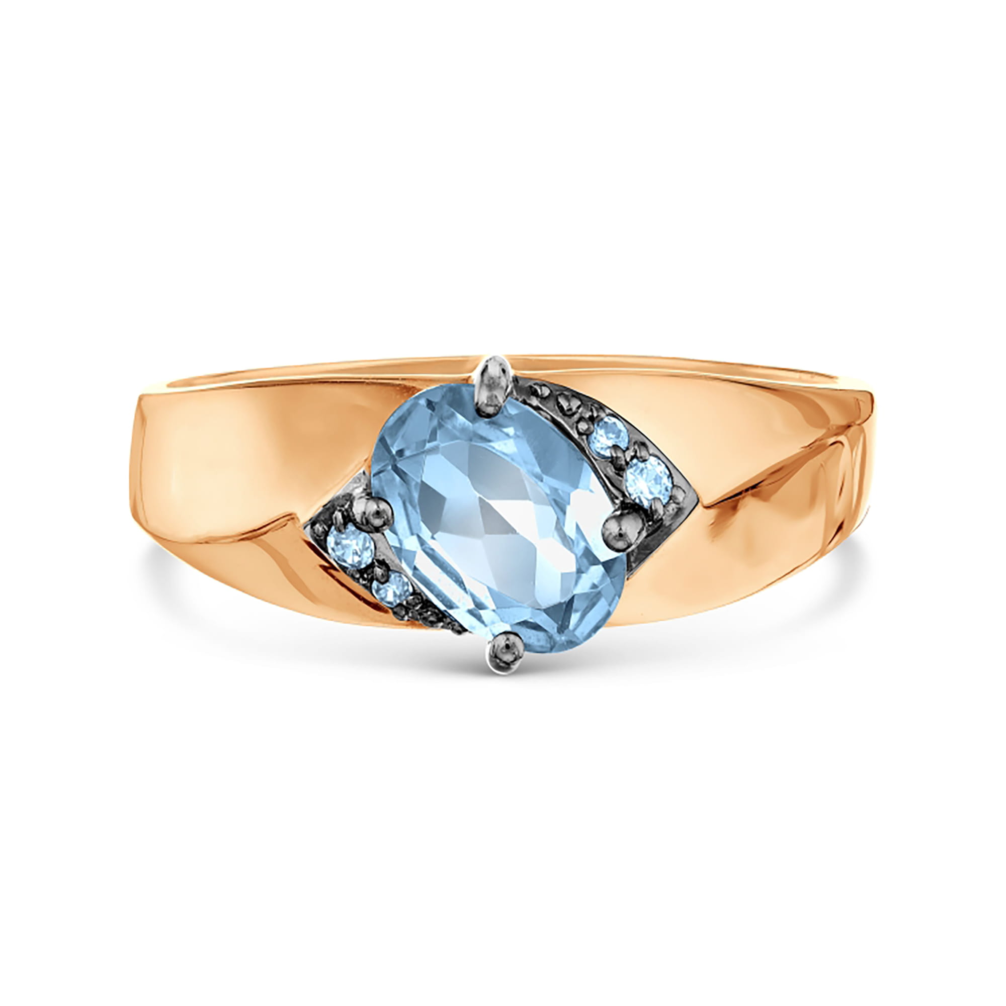 Кольцо из золота 585 пробы с топазом KARATOV Т14301А477 