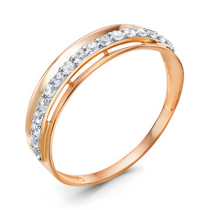 Кольцо из золота 585 пробы с фианитом DEL'TA 1103367