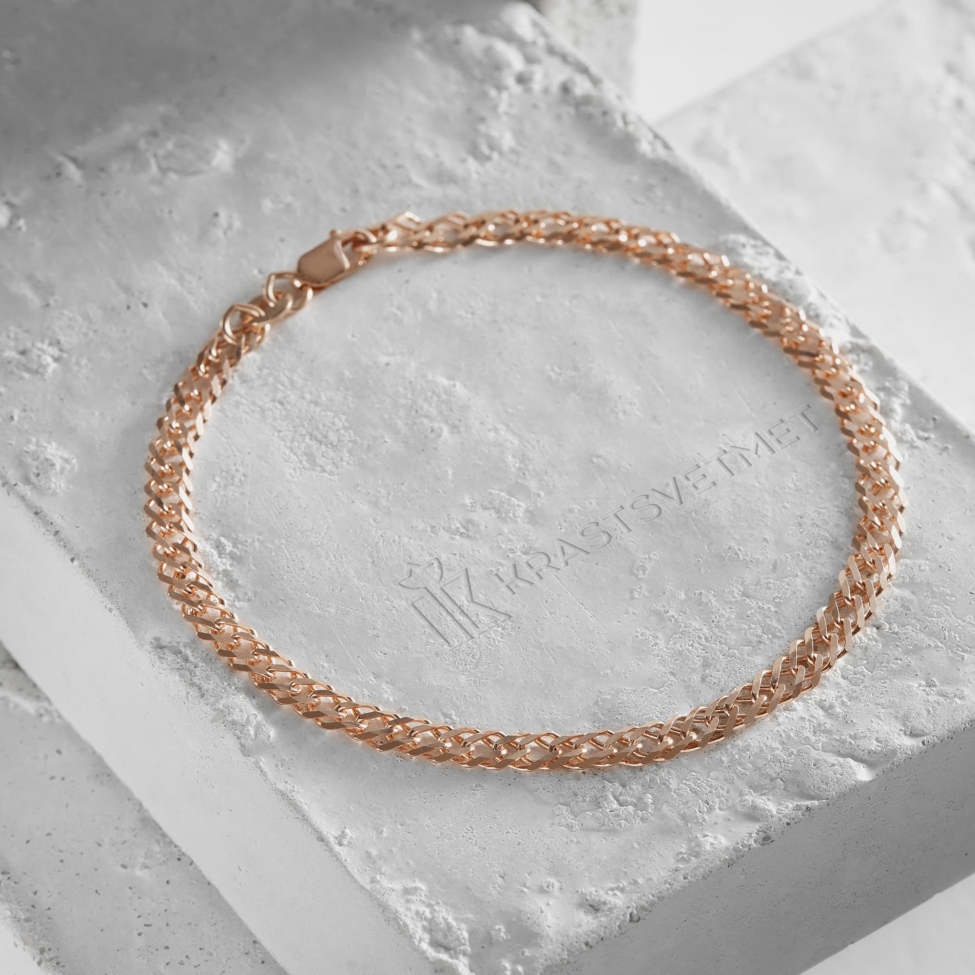 Браслет из золота 585 пробы KRASTSVETMET НБ 12-076ПГ d.0.60 