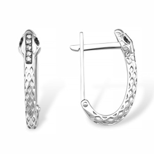 Серьги из серебра 925 пробы с фианитом EFREMOV 12100110120-501