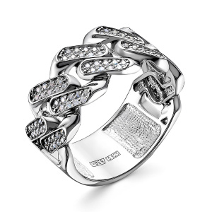 Кольцо из серебра 925 пробы с фианитом SALAKATOV 411-10-401