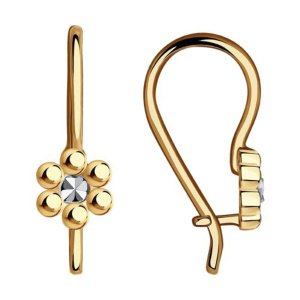 Серьги из золота 585 пробы SOKOLOV 51-120-00499-1