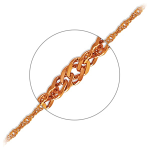 Браслет из золота 585 пробы KARATOV БПН20412060