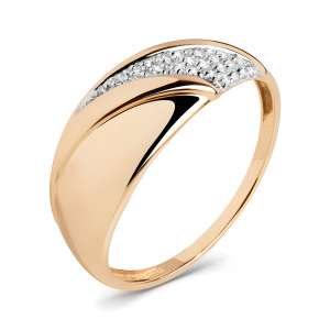 Кольцо из золота 585 пробы с фианитом DINASTIA 019481-1102