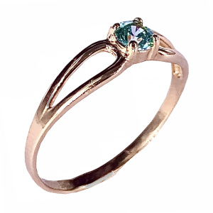 Кольцо из золота 585 пробы с фианитом ATOLL 10868sw9