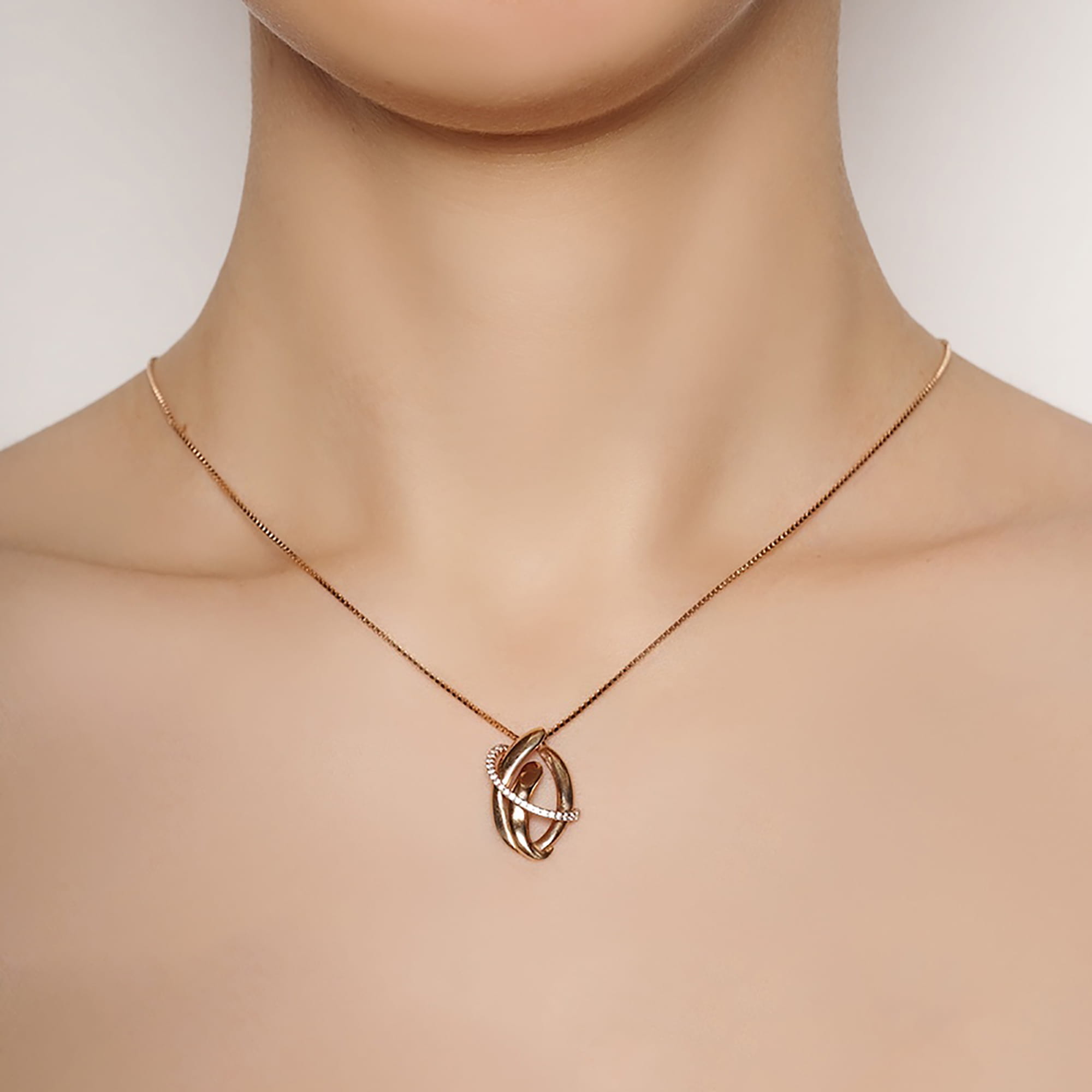 Кулон из золота 585 пробы с фианитом SANIS 08-316744 