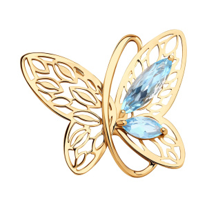 Кулон из золота 585 пробы с топазом SOKOLOV 732342