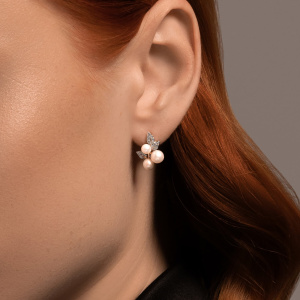 Серьги из золота 585 пробы с жемчугом SOKOLOV 792404