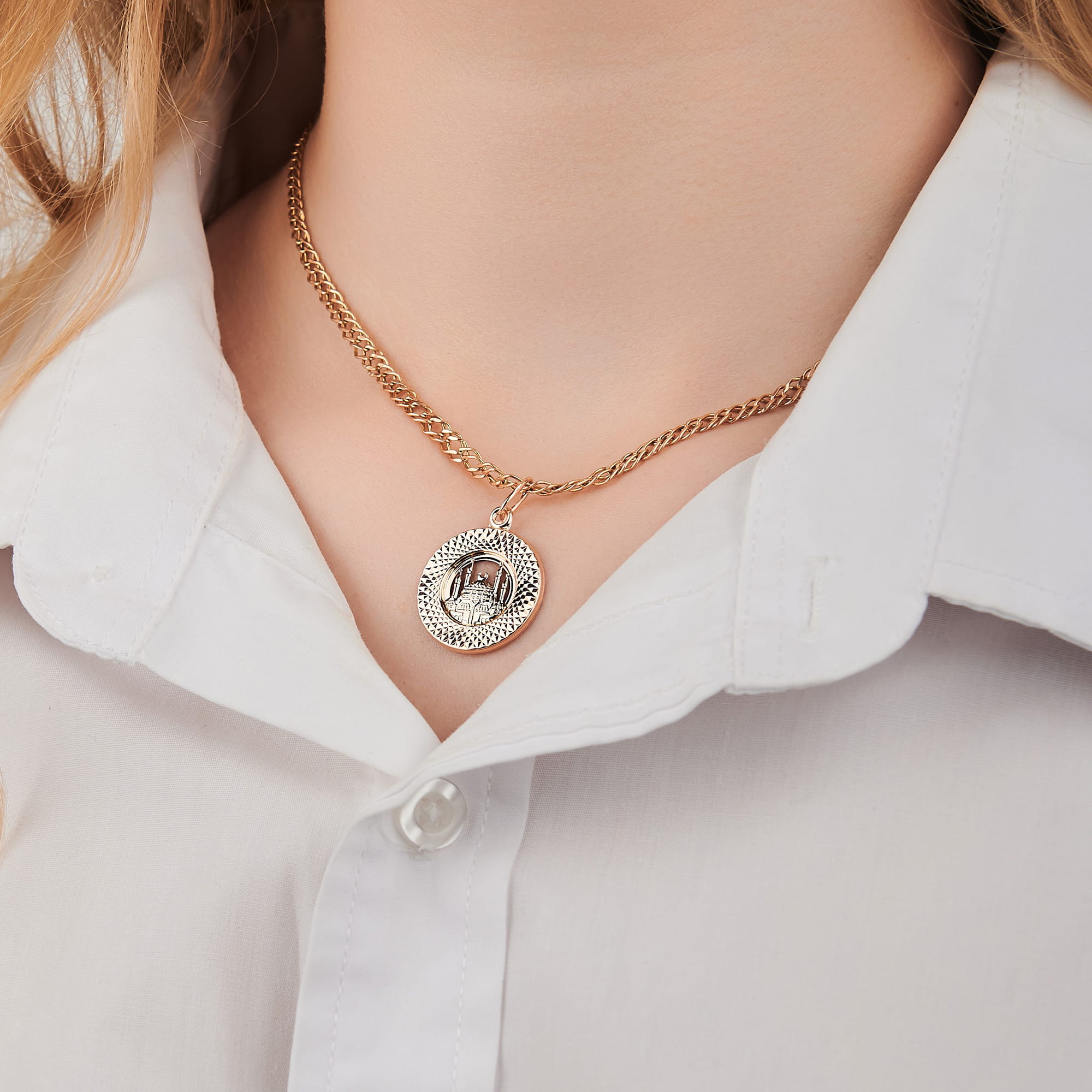 Кулон из золота 585 пробы ГОЛДЕН ГЛОБ КрСПАМ 