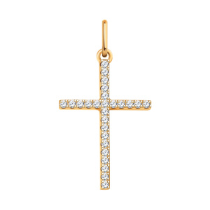 Кулон из золота 585 пробы с фианитом ATOLL 3291