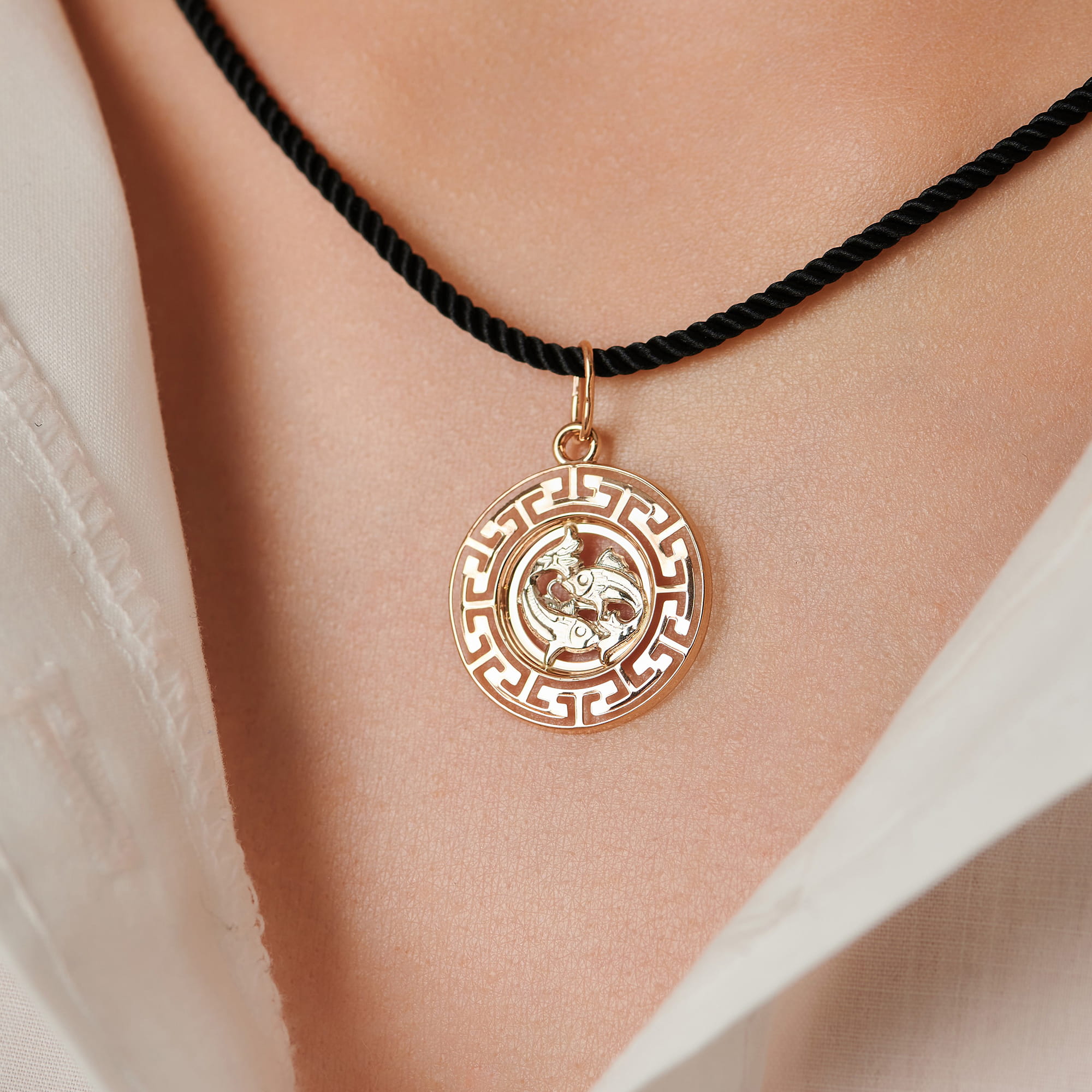 Кулон из золота 585 пробы ГОЛДЕН ГЛОБ КрСВПрыб Золото 585 пр.