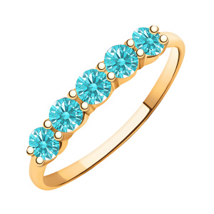 Кольцо из золота 585 пробы с фианитом ATOLL 10728sw6