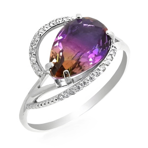 Кольцо из серебра 925 пробы с аметрином EVORA 640403