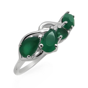 Кольцо из серебра 925 пробы с агатом EVORA 635159