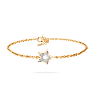 Браслет из золота 585 пробы с фианитом SANIS 00-714957