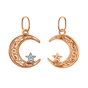 Кулон из золота 585 пробы ГОЛДЕН ГЛОБ ПМ17