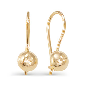 Серьги из золота 585 пробы DEL'TA 220067