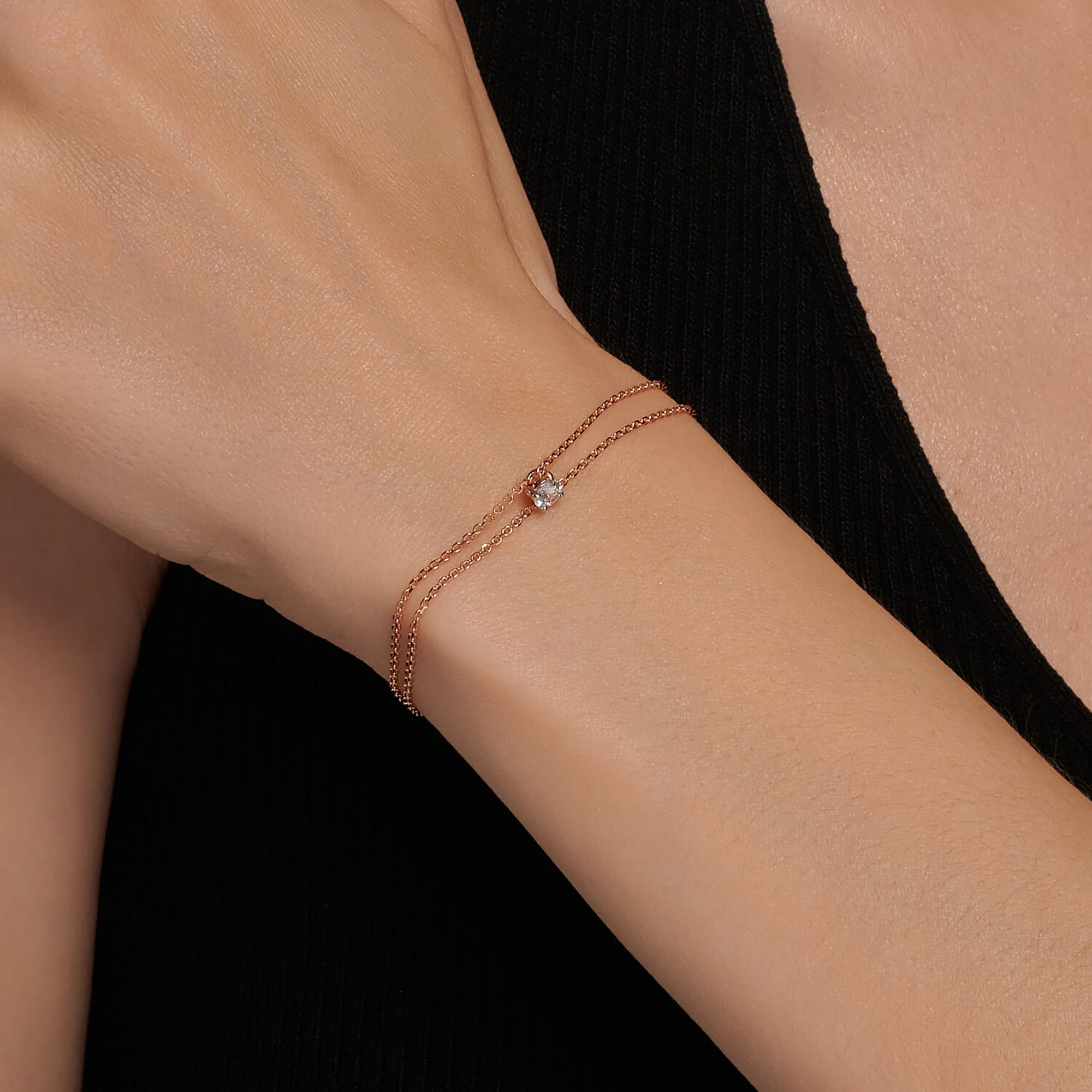 Браслет из золота 585 пробы с фианитом SOKOLOV 051368 Золото 585 пр.