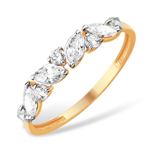 Кольцо из золота 585 пробы с фианитом EFREMOV К13219856