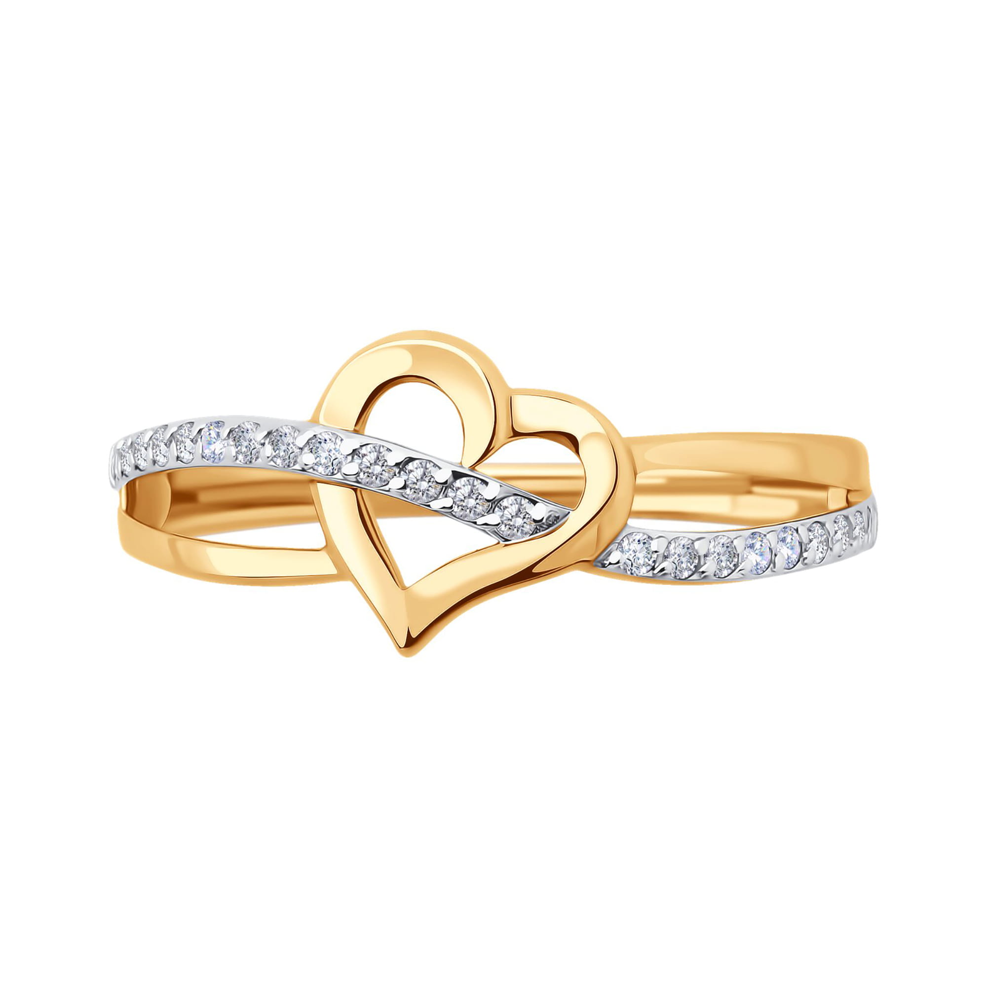 Кольцо из золота 585 пробы с фианитом SOKOLOV 51-110-02911-1 Золото 585 пр.