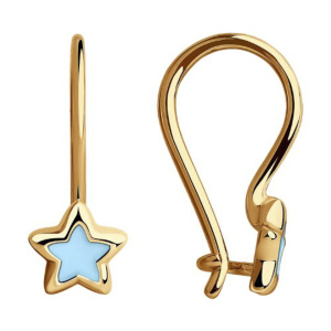 Серьги из золота 585 пробы с эмалью SOKOLOV 51-120-00672-1