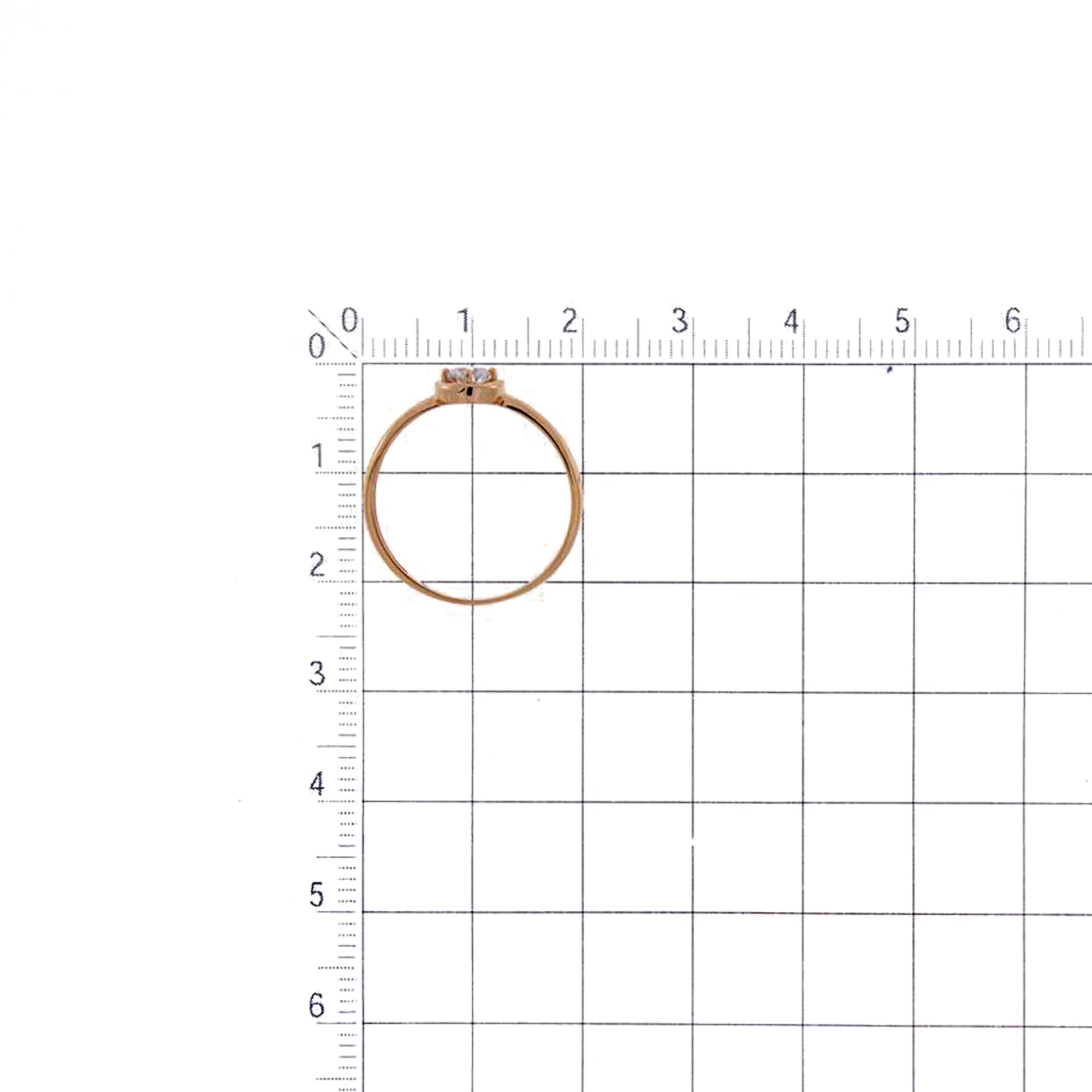 Кольцо из золота 585 пробы с фианитом KARATOV Т10201А303 Золото 585 пр.