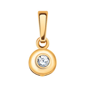 Кулон из золота 585 пробы с фианитом ATOLL 5546