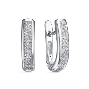 Серьги из серебра 925 пробы с фианитом DEL'TA с1205851