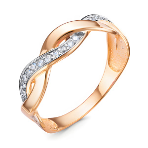 Кольцо из золота 585 пробы с фианитом DEL'TA 1102437