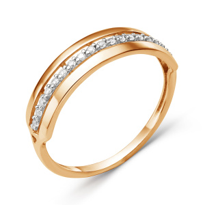 Кольцо из золота 585 пробы с фианитом DINASTIA 000531-1102